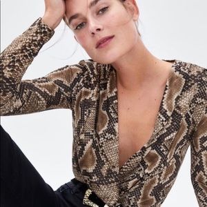Zara snake print bodysuit